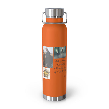 Inspirational Copper Vacuum Insulated Bottle - 22oz - Motivational Design for Adventurers