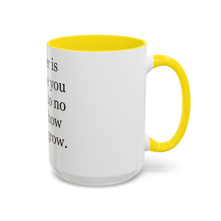 Father Quote Accent Coffee Mug — "A father is someone you look up to no matter how tall you grow."