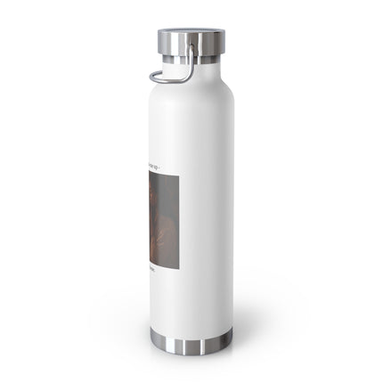22oz Copper Vacuum Bottle — "Cacao doesn’t wake me up, it brings me home" Warm Rustic Coffee Thermos