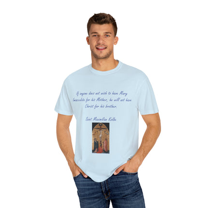Saint Kolbe Marian Tee – Unisex Garment-Dyed Shirt on Faith & Family