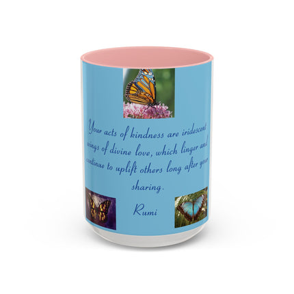 Butterfly Coffee Mug – Rumi Quote – 15oz Ceramic Drinkware