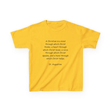 Inspirational Kids T-Shirt - St. Augustine Quote - Christian Faith Tee