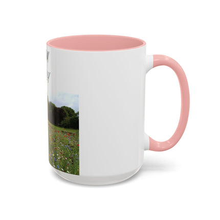 Bloom Wildly Accent Mug – 15oz Ceramic with Floral Design