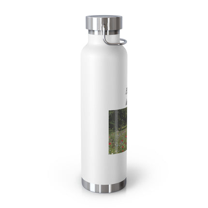 Bloom Wildly Insulated Water Bottle - 22oz Copper Travel Flask for Nature Lovers