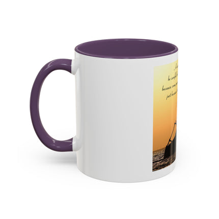 Shipwreck Sunset Coffee Mug — "Be Careful Who You Let On Your Ship" Inspirational Accent Mug