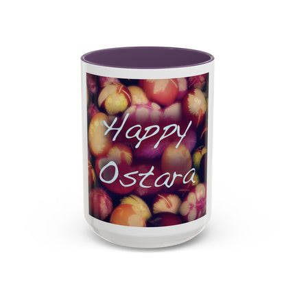 Ostara Coffee Mug – "Happy Ostara" Accent Easter Spring Floral Mug (11/15oz)