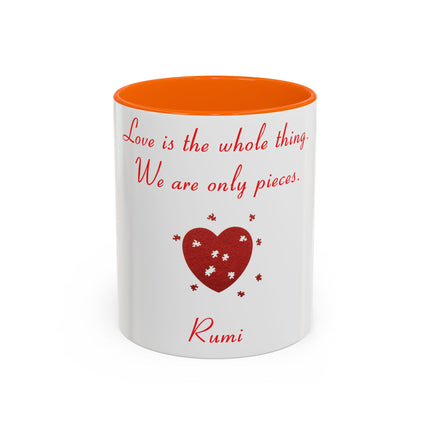 Rumi Love Quote Mug – 11oz Accent Cup for Coffee & Connection
