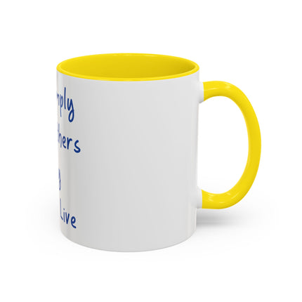 Live Simply Accent Mug – 11oz Ceramic Cup for Mindful Mornings
