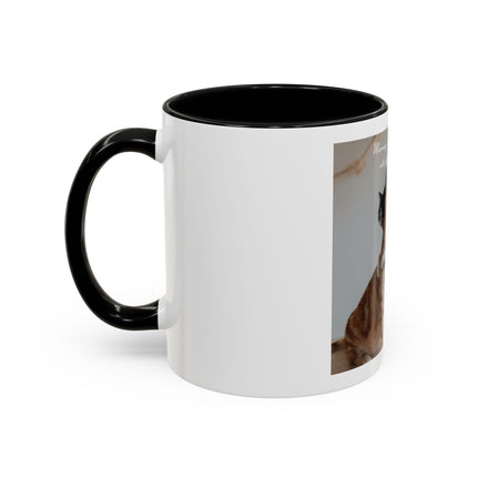 Cat Hug Coffee Mug – "Marriage is an Endless Sleepover" Accent Mug