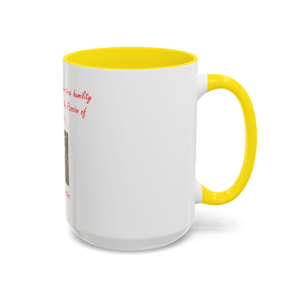 Saint Faustina Coffee Mug — 'Reflect on the Passion of Jesus' Religious Accent Mug