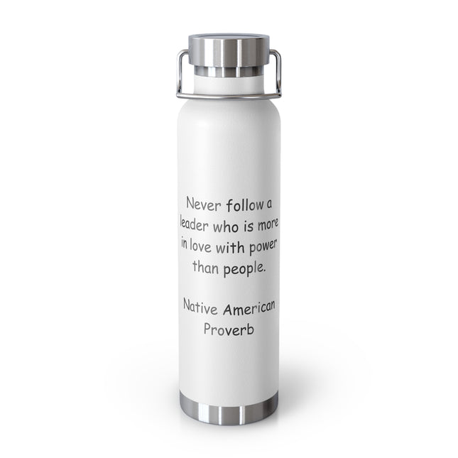 Native Proverb Bottle – 22oz Copper Insulated Flask on Leadership