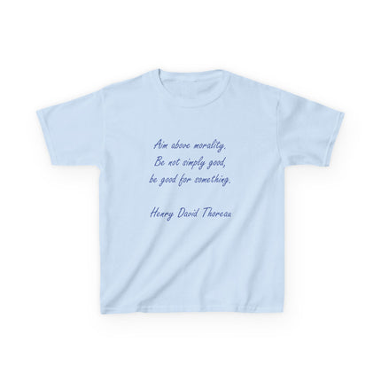 Inspirational Kids Tee - 'Aim Above Morality' - Be Good for Something