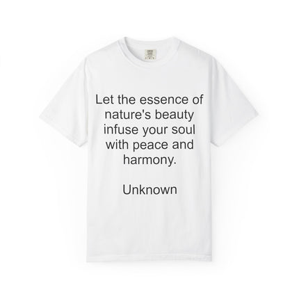Nature’s Beauty Quote T‑Shirt — "Let the essence of nature's beauty..." Inspirational Graphic Tee