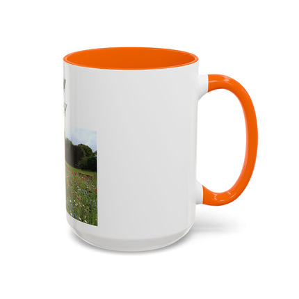 Bloom Wildly Floral Accent Coffee Mug — Inspirational Garden Photo 11/15oz