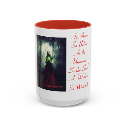 Mystical Accent Mug – “As Above So Below” Wiccan Design, 15oz