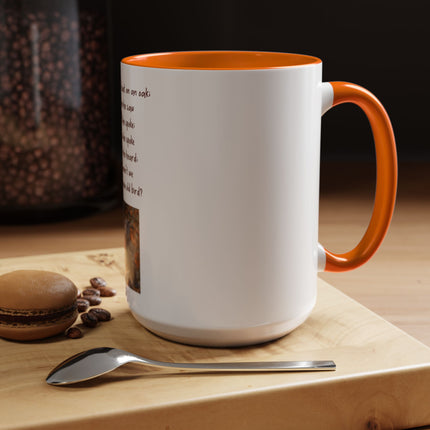 Owl Poem Accent Coffee Mug – Rustic Wildlife Quote Mug (11/15oz)