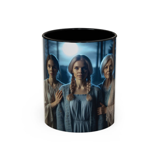 Triple Goddess Accent Mug – 11oz Ceramic Cup for Mystical Women
