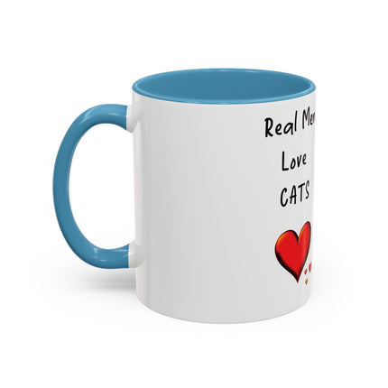 Real Men Love Cats Coffee Mug – 11oz Accent Mug