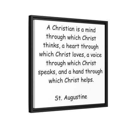 Canvas Wall Art - "A Christian is a mind..." St. Augustine Inspirational Quote (Framed)