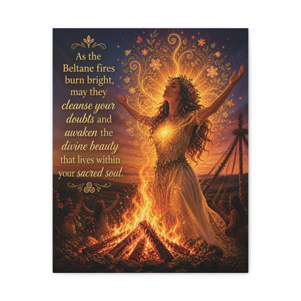 Beltane Fire Canvas Print — Inspirational Pagan Wall Art