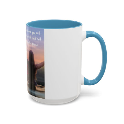 Ageless Hippie Soul Mug | 15oz Accent Cup with Peaceful Watercolor