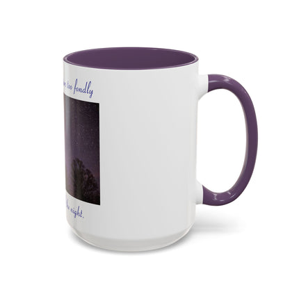 Starry Night Inspirational Coffee Mug – 15oz Accent Cup with Poetic Quote