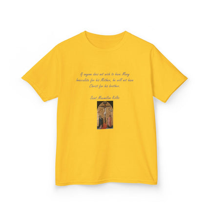 Saint Kolbe Kids Tee – Heavy Cotton Shirt for Faith & Family