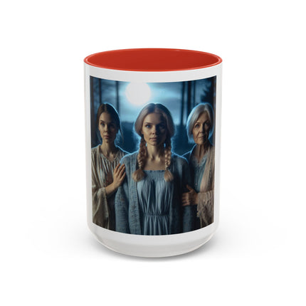 Mystic Sisters Coffee Mug — Moonlit Forest Portrait (11oz, 15oz)