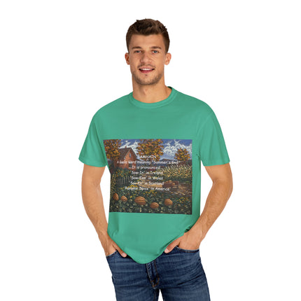 Samhain Tee – Unisex Garment-Dyed Shirt with Pumpkin Spice Wit