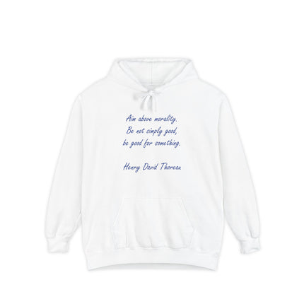 Hoodie – “Aim Above Morality” Inspirational Quote Pullover