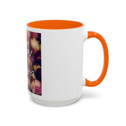 Ostara Coffee Mug – "Happy Ostara" Accent Easter Spring Floral Mug (11/15oz)