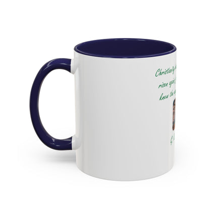 Christian Quote Coffee Mug — G. K. Chesterton 'Christianity Has Died Many Times' Accent Mug (11/15oz)
