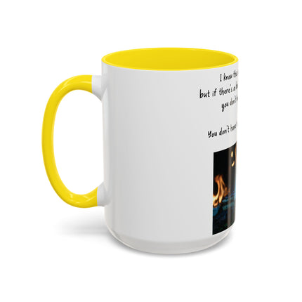 Inspirational Reading Mug – 15oz Ceramic | Burning Book Graphic
