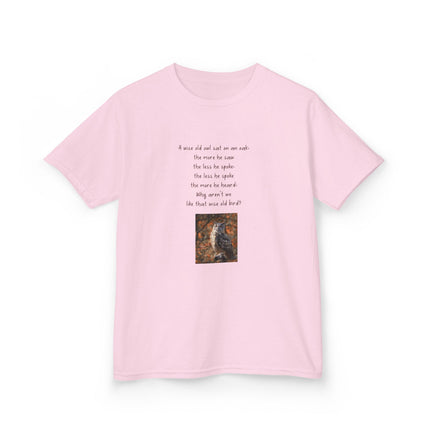 Kids Graphic Tee — Whimsical Poem & Owl Art