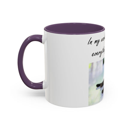 Cat Lover’s Accent Mug – “A Cat Makes Everything Better” – 11oz