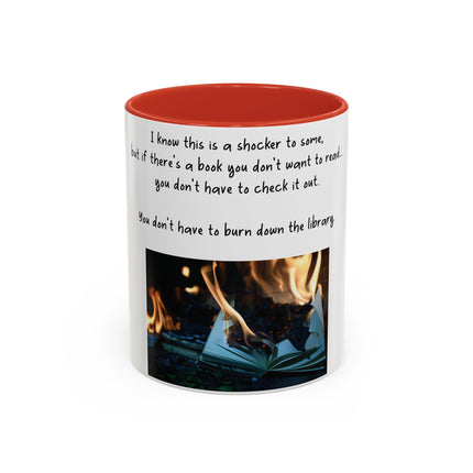 Bookish Statement Mug – 11oz Accent | Anti-Censorship Design