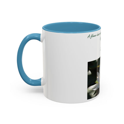 Zen Saying Accent Coffee Mug - Inspirational Flower Design - Perfect Gift for Mindfulness Lovers - 11oz