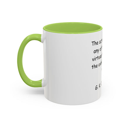 Coffee Mug with G.K. Chesterton Quote – Literary Quote Accent Mug (11/15 oz)
