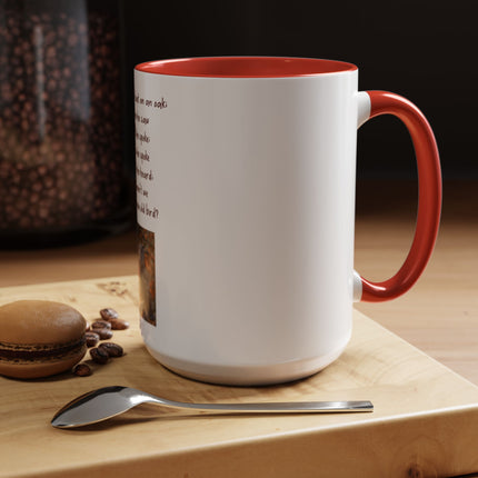Owl Poem Accent Coffee Mug – Rustic Wildlife Quote Mug (11/15oz)