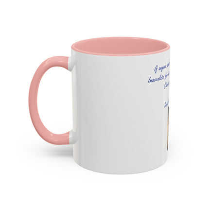 Religious Coffee Mug — Saint Maximilian Kolbe Quote & Sacred Image (11/15oz)
