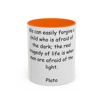 Plato Quote Ceramic Mug – 11oz Accent Cup for Daily Wisdom