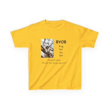 Kids BYOB Tee – “Bring Your Own Book” – Heavy Cotton T-Shirt