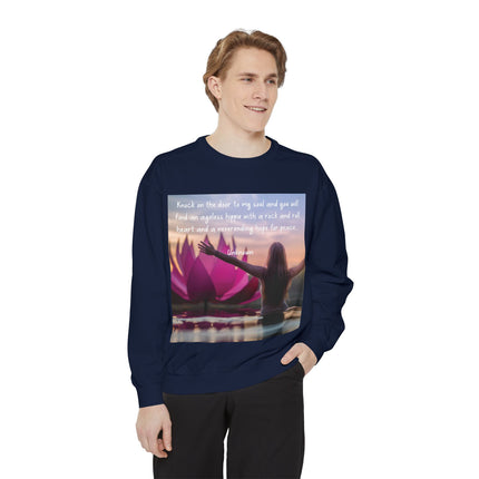 Inspirational Yoga Sweatshirt - 'Knock on the Door to My Soul'