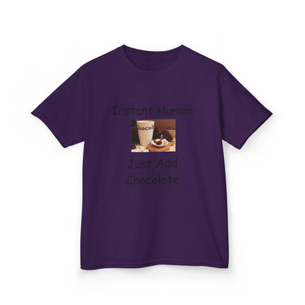 Instant Human Kids Tee – Funny Chocolate Shirt for Sweet Personalities
