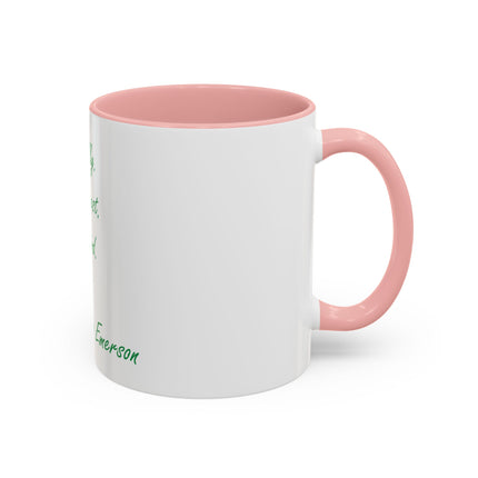 Emerson Quote Coffee Mug — “Be silly. Be honest. Be kind.” Accent Ceramic Mug (11/15oz)