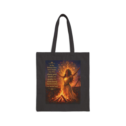 Spiritual Bonfire Tote Bag - Inspirational Canvas Tote