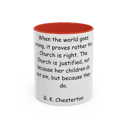 Inspirational Quote Coffee Mug - Chesterton Wisdom - 11oz Gift