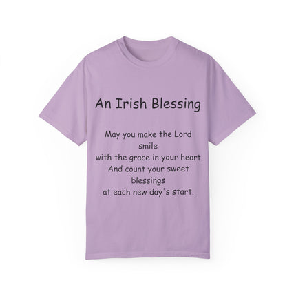 Irish Blessing Tee | Graceful Quote on Soft Garment-Dyed Cotton