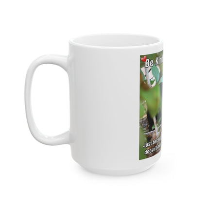 Be Kind to Feral Cats Ceramic Mug — Animal Rescue Coffee Cup (11oz/15oz)