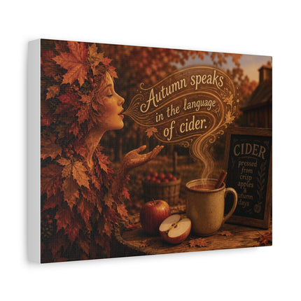 Autumn Speaks in the Language of Cider - Matte Canvas Wall Art